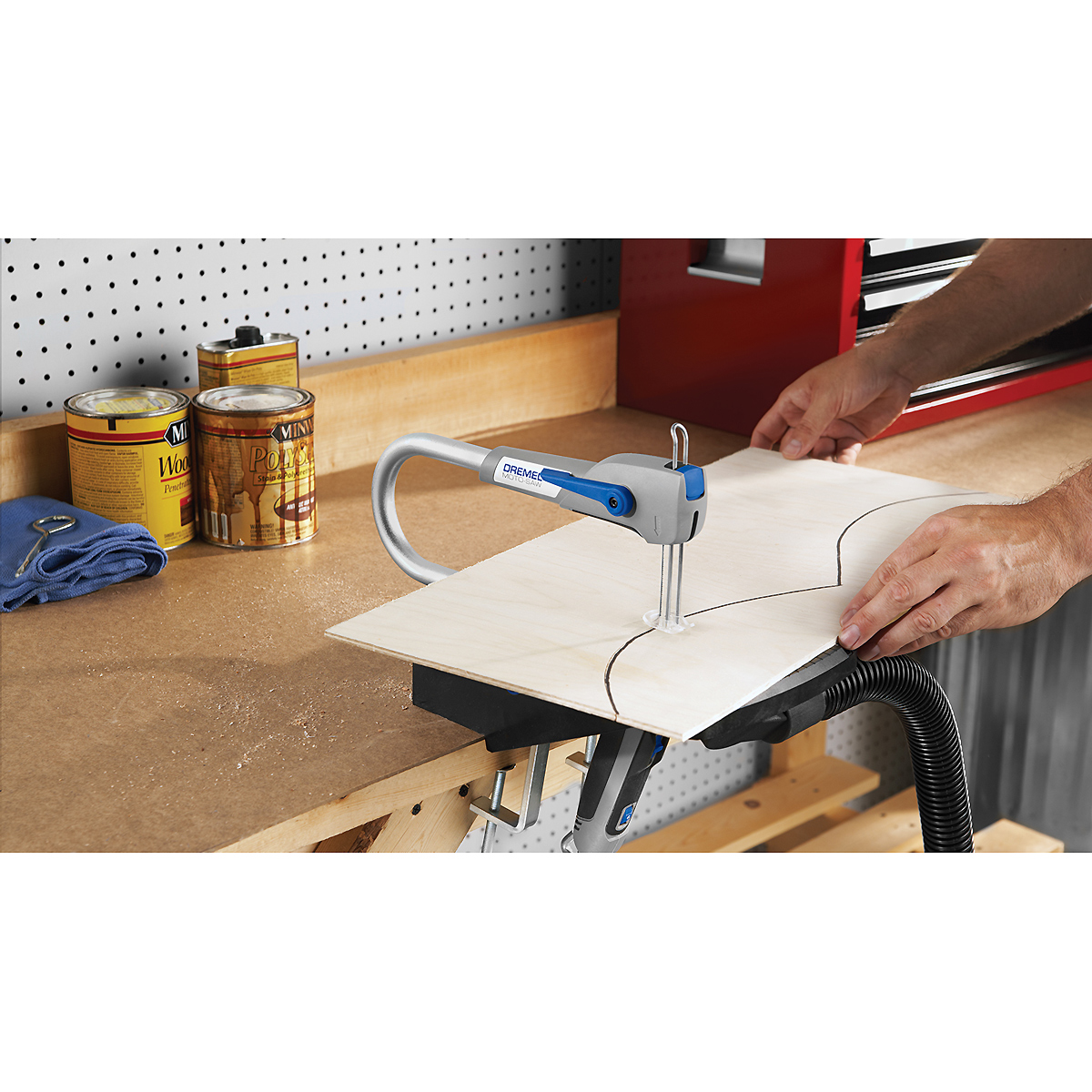 DREMEL Moto-Saw MS20-1/5 2in1 Dekupiersäge mit 1 Vorsatzgerät, 5 Zubehöre