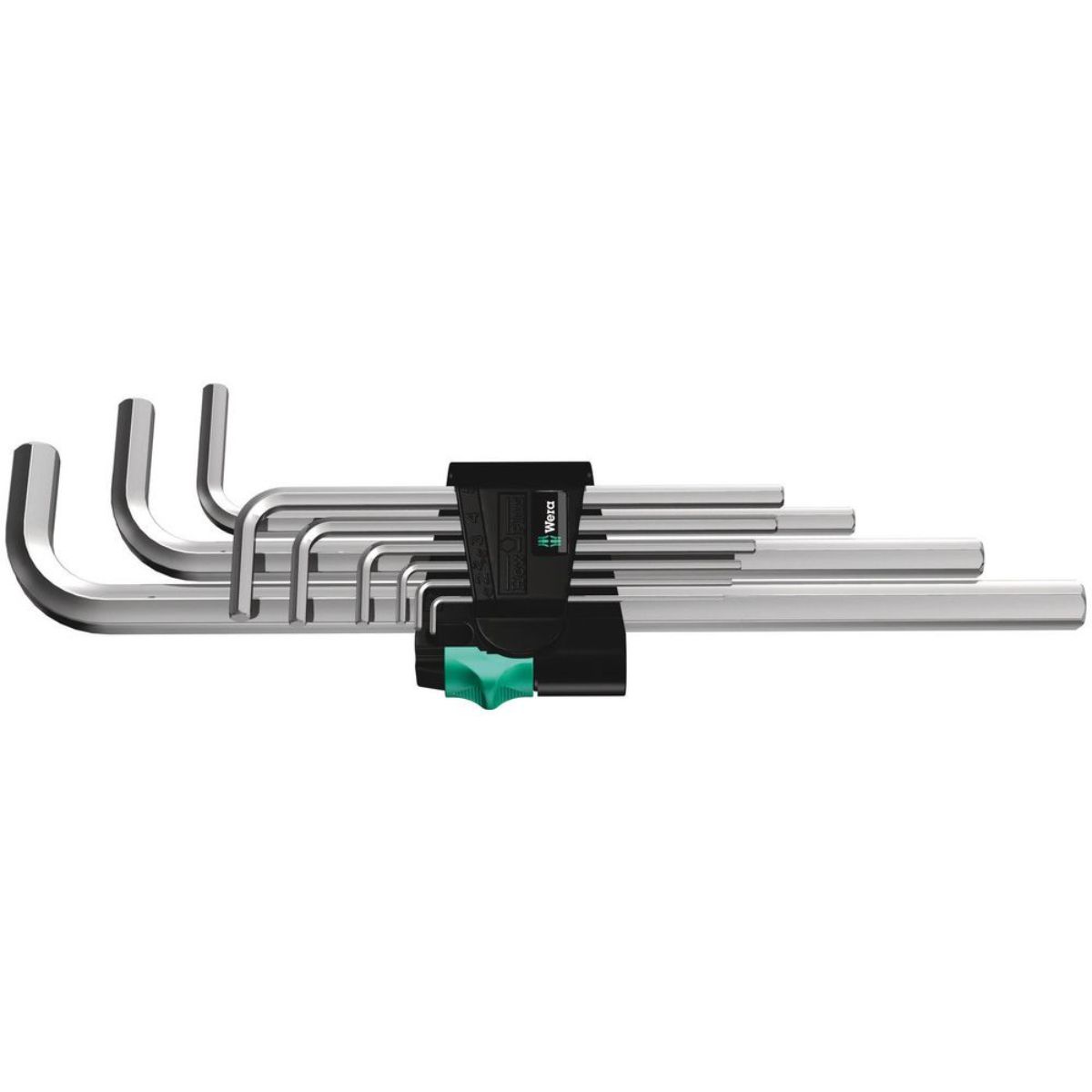 Wera 950/9 Hex-Plus 2 Winkelschlüsselsatz, metrisch, gestellverchromt, 9-teilig