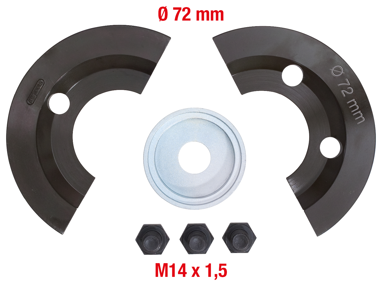 KS Tools Halbschalen-Ergänzungs-Satz 6-tlg für Ø 72 mm