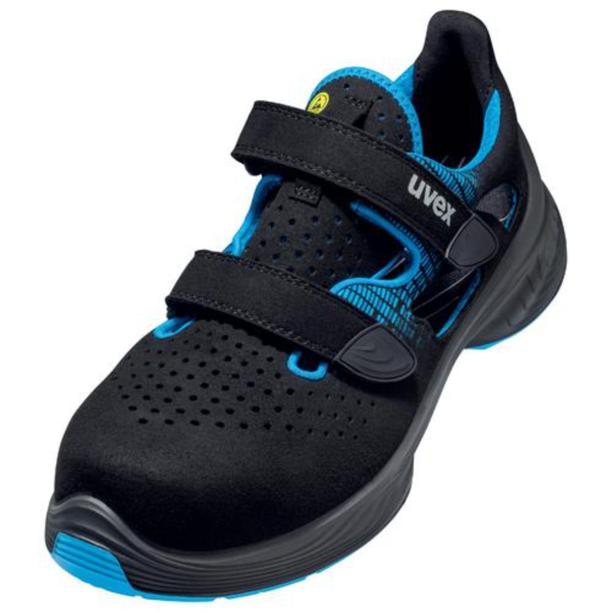 uvex 1 G2 Sicherheitsschuh Sandalen S1, blau/schwarz