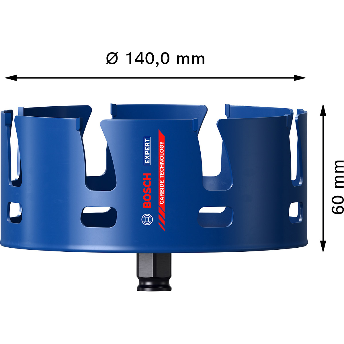 Bosch EXPERT Construction Material Lochsäge, 140 x 60 mm. Für Dreh- und Schlagbohrer