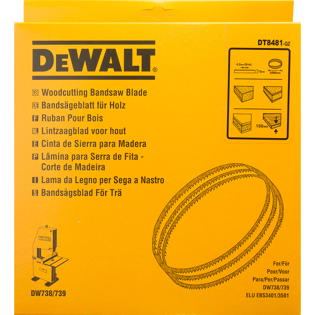 DEWALT Bandsägeblätter für DW738 / DW739