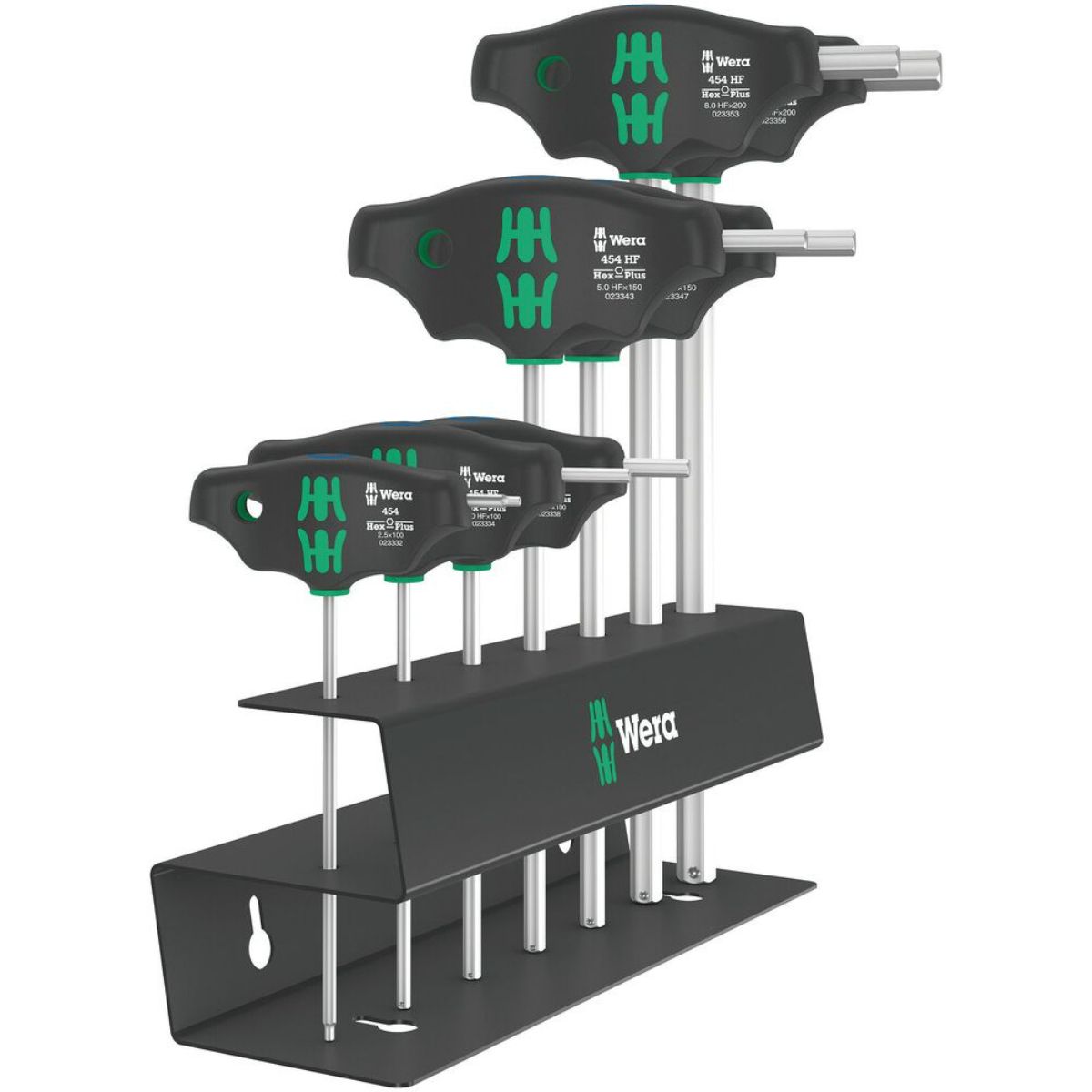 Wera 454/7 HF Set 2 Schraubendrehersatz Quergriff-Schraubendreher Hex-Plus + Haltefunktion, 7-tlg