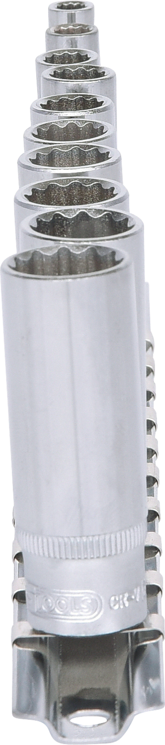 KS Tools 1/4" 12-kant-Stecknuss-Satz, lang, 10-tlg