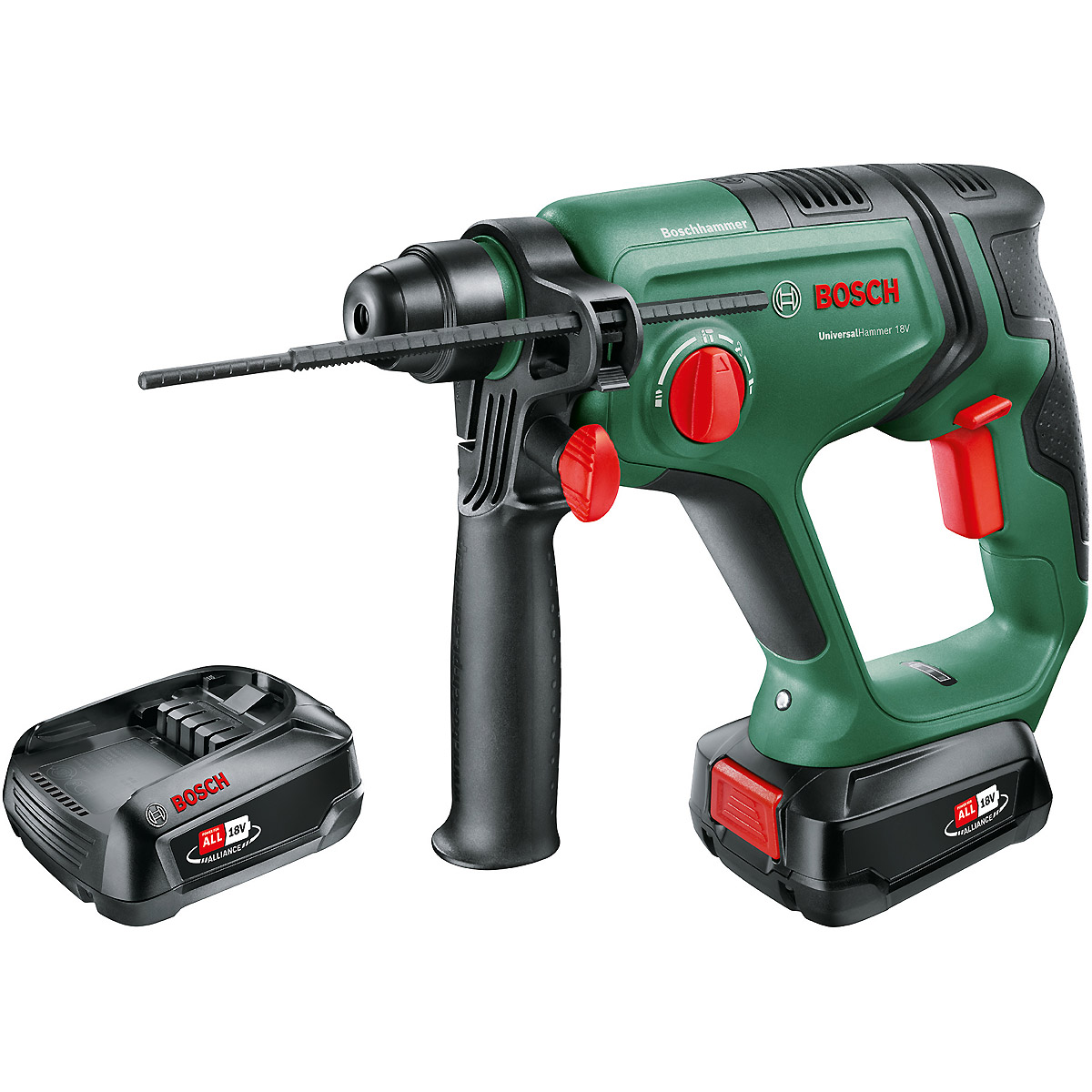 Bosch Akku-Bohrhammer UniversalHammer 18V, 2 Akku PBA 18V 2.5Ah W-B, Ladg. u. Koffer