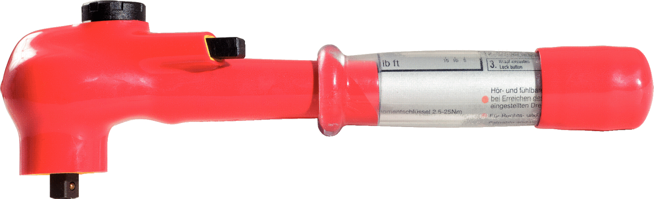 KS Tools 3/8" Drehmomentschlüssel mit Schutzisolierung und Umschalt-Ratschenkopf