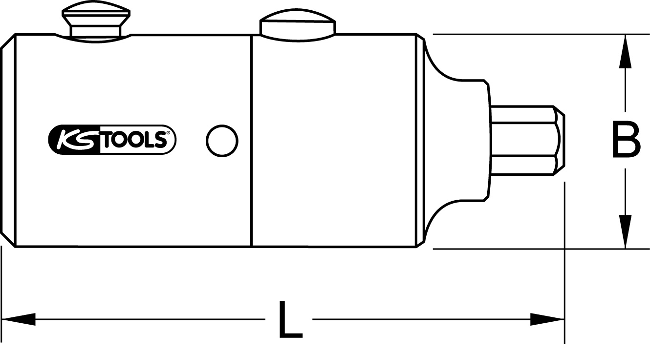 KS Tools Montagewerkzeug für Abflussventile, 92mm