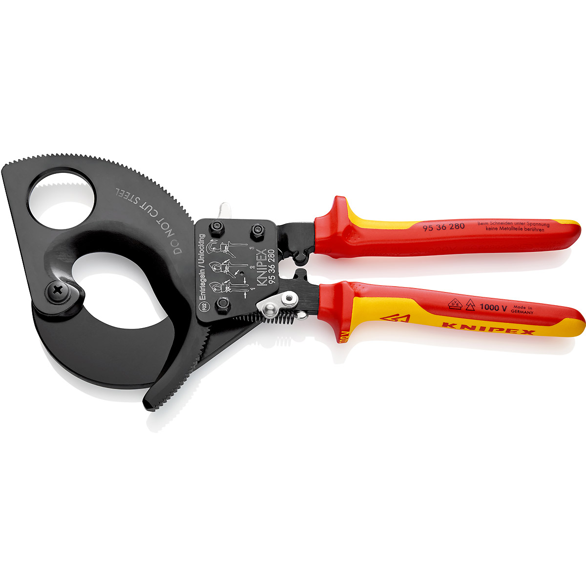 KNIPEX Kabelschneider schwarz lackiert