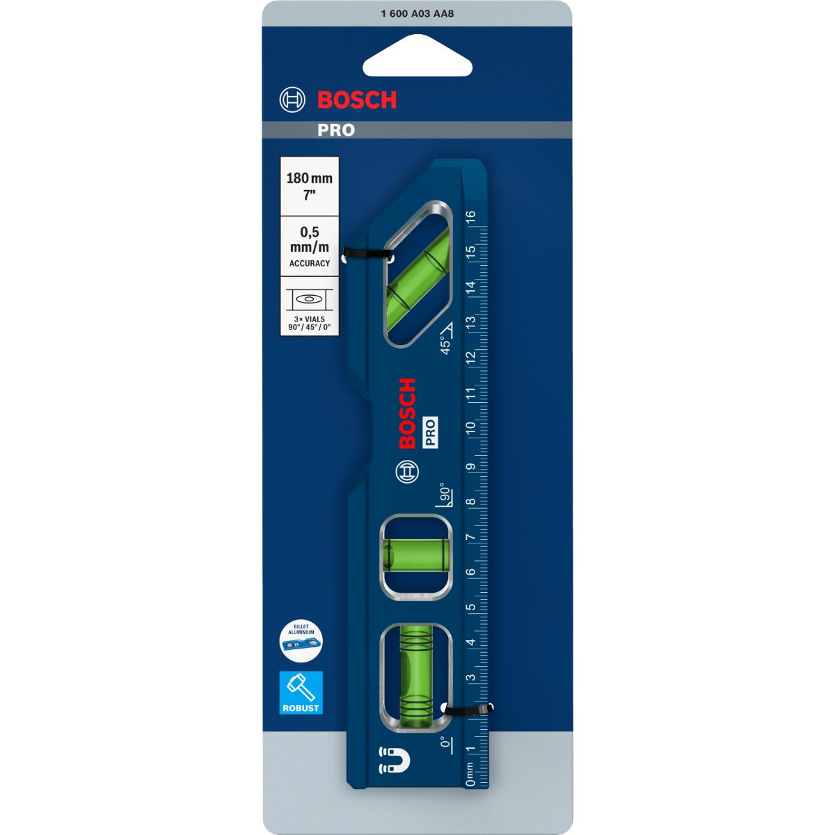 Bosch PRO Torpedo-Blockwasserwaage 180 mm / 7"