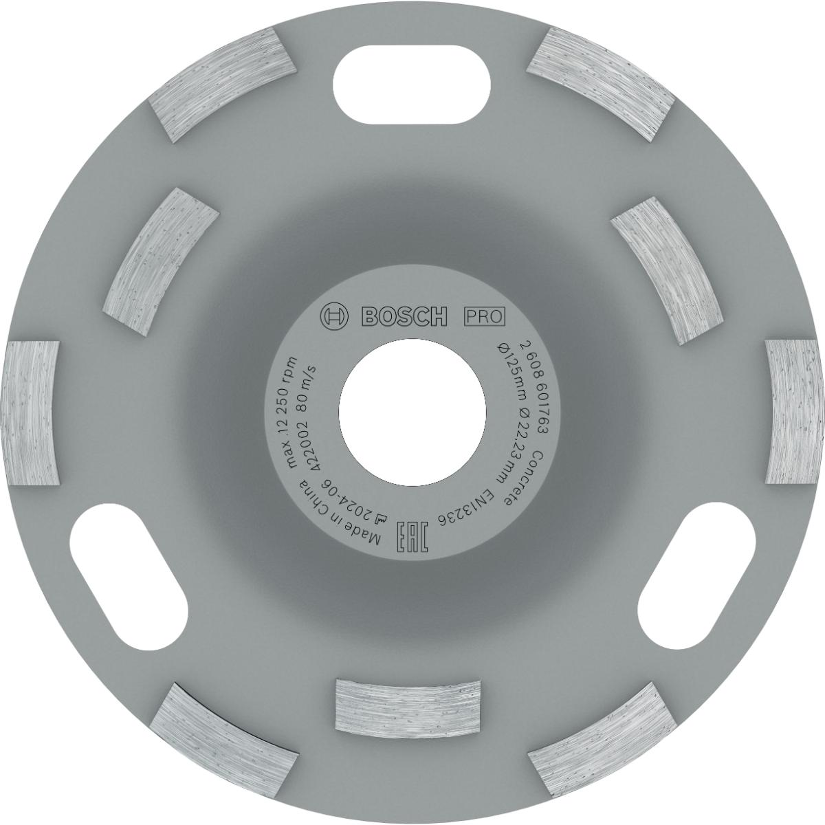 Bosch PRO Diamanttopfscheibe Expert for Concrete Hohe Geschwindigkeit 125 x 22,23 x 5 mm