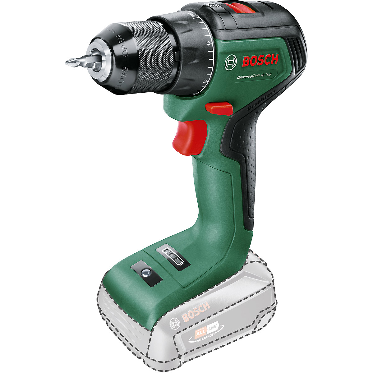 Bosch UniversalDrill 18V-60 (Baretool)