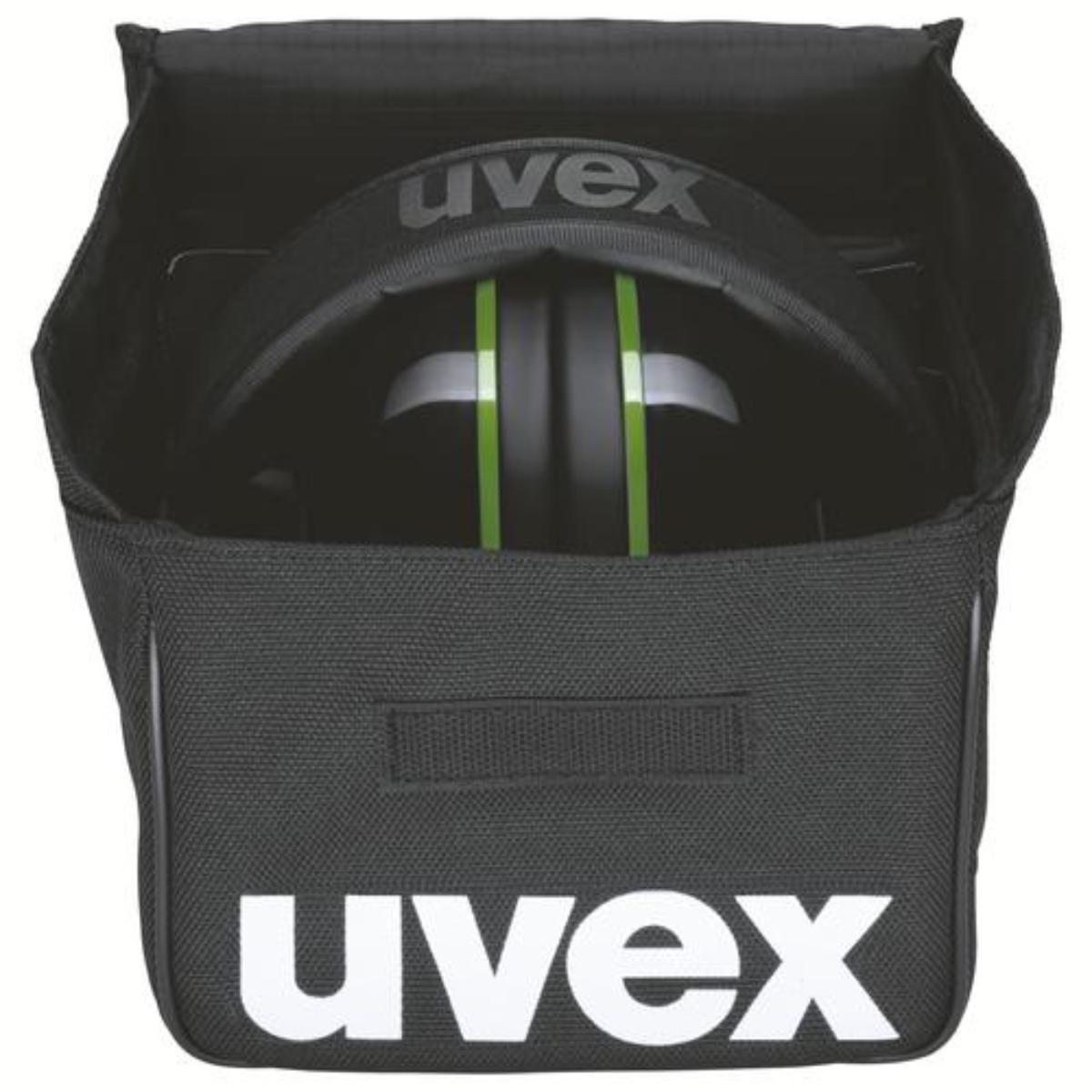 uvex K10 Kapselgehörschutz schwarz/ grün SNR 30 dB