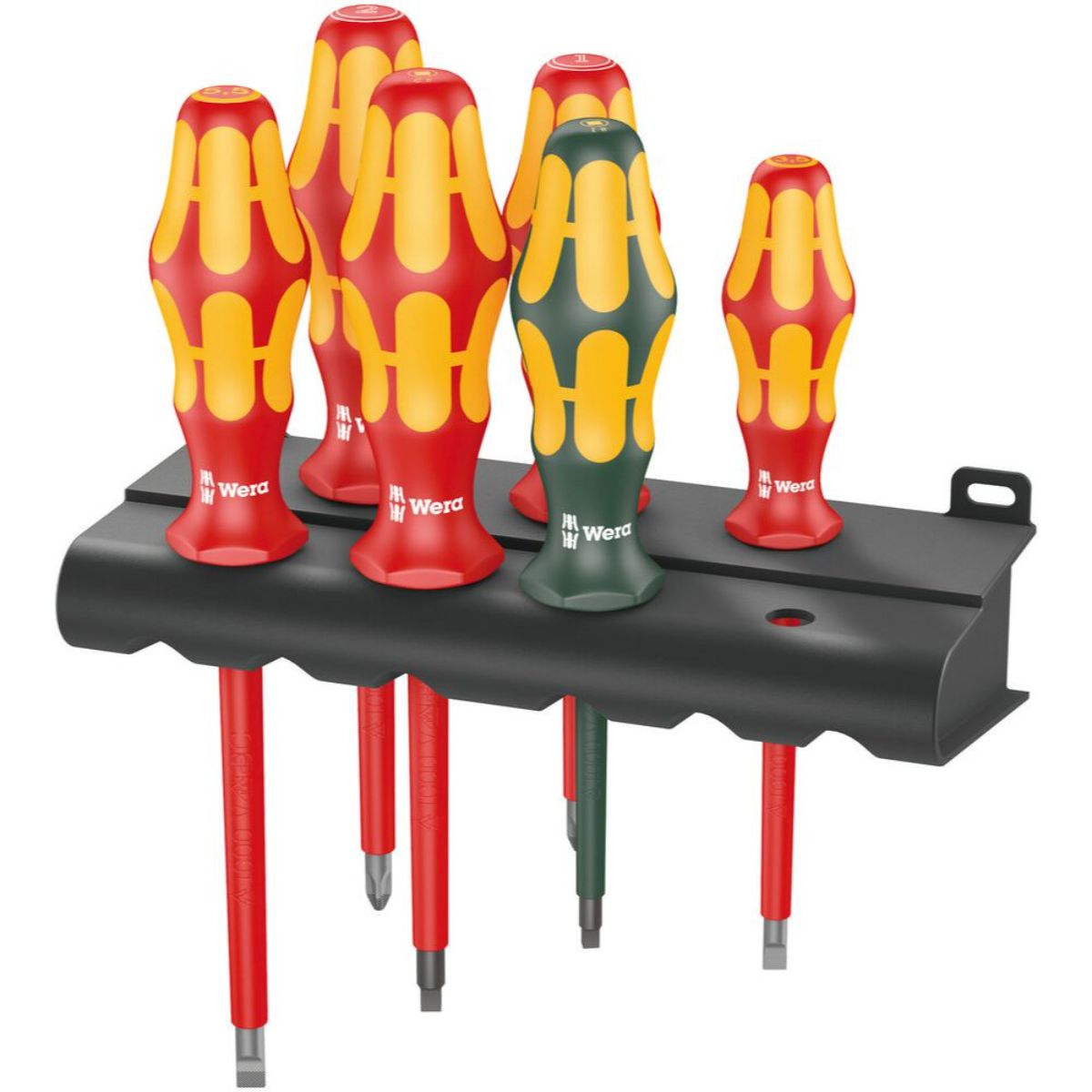 Wera 160 i/168 i/6 Schraubendrehersatz Kraftform Plus Serie 100 + Rack, 6-teilig