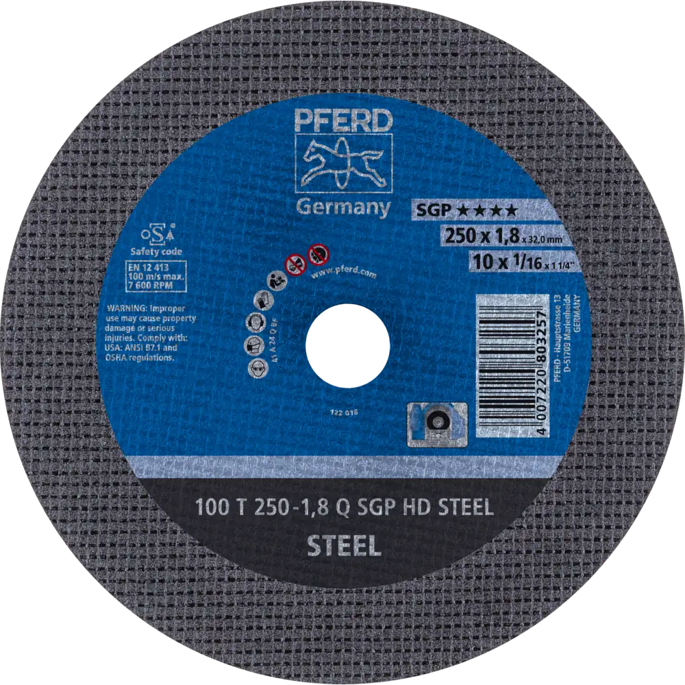 PFERD TOOLS Stationäre Trennscheibe T HD STEEL für Stahl
