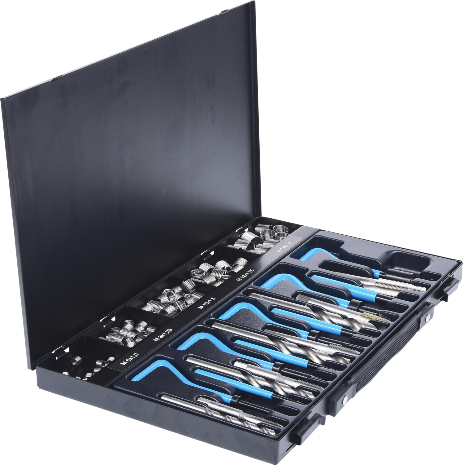 KS Tools Nirostahl Gewinde-Reparatur-Satz M6-M14, 113-tlg