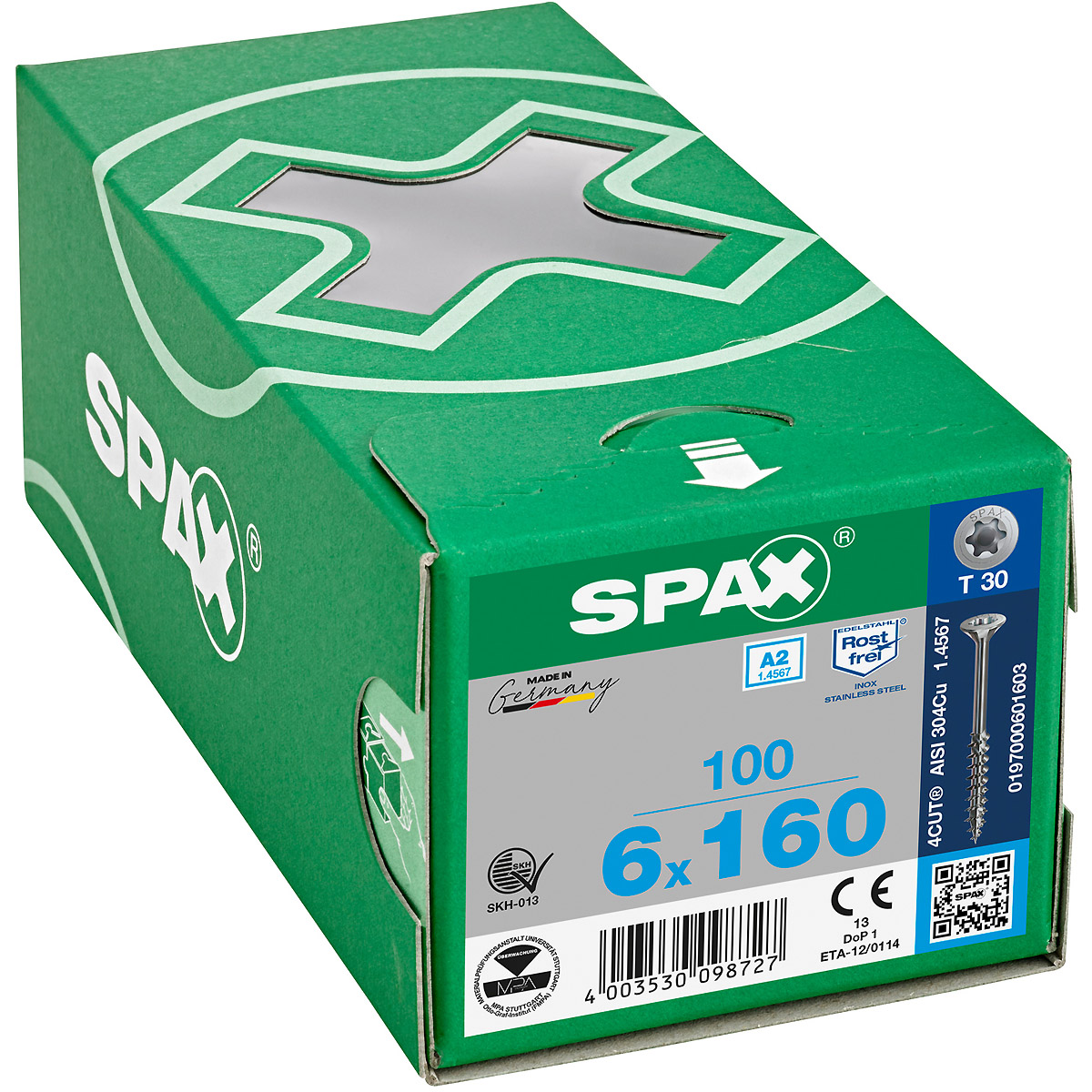 SPAX A2 Senkmultikopf T-Star Plus T30 Teilgewinde 4Cut, 100 Stück