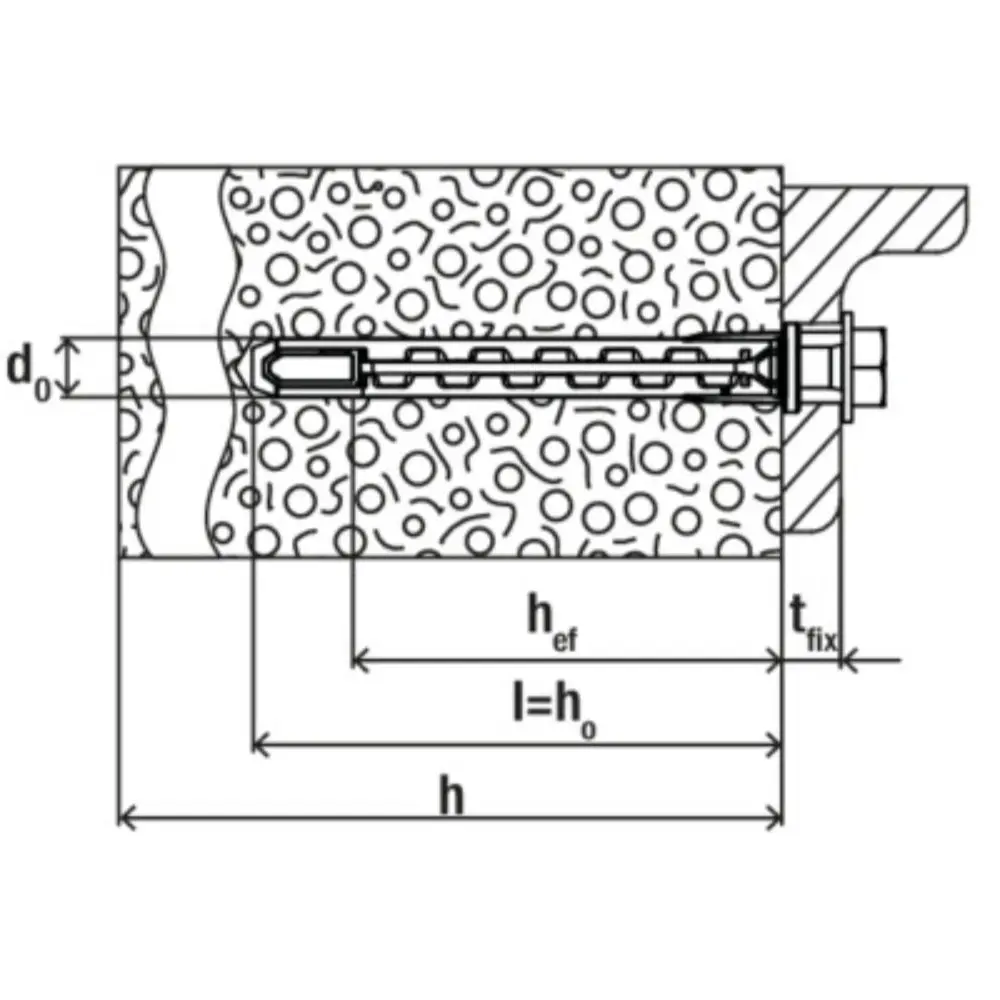 Fischer HybridPower 10x90 FUS (10) mit Sechskantschraube