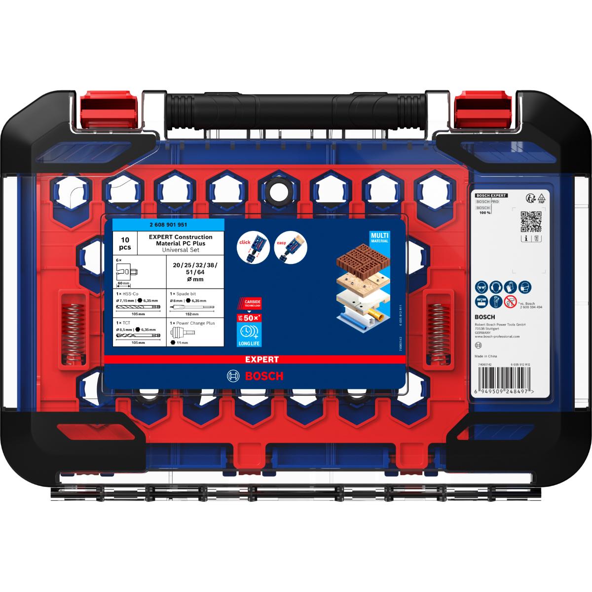 Bosch EXPERT Construction Material Power Change Plus-Lochsägen 10-teiliges Set