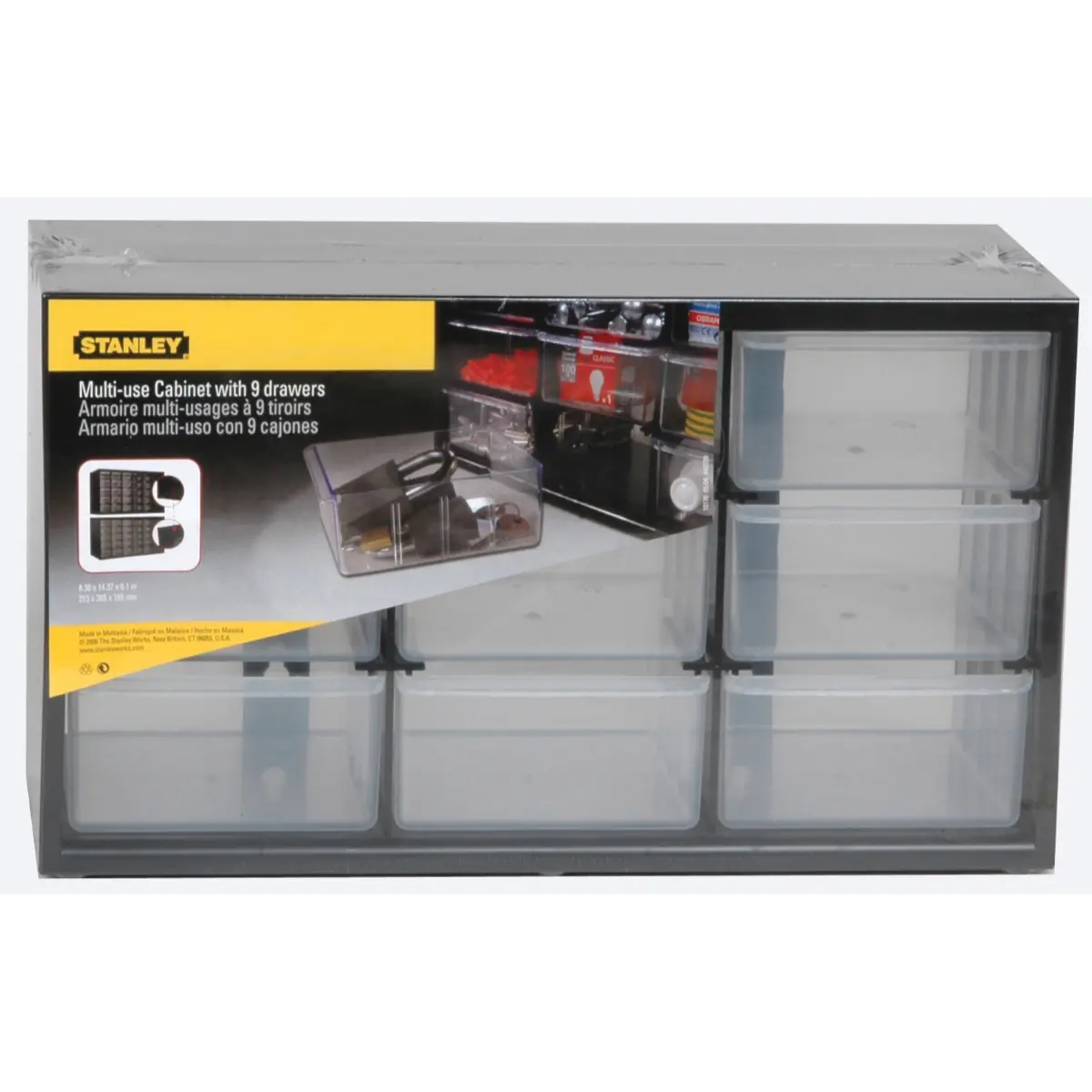 STANLEY Kleinteilemagazin 37x21x16cm 9 Schubl. Kunststoffrahmen geeignet