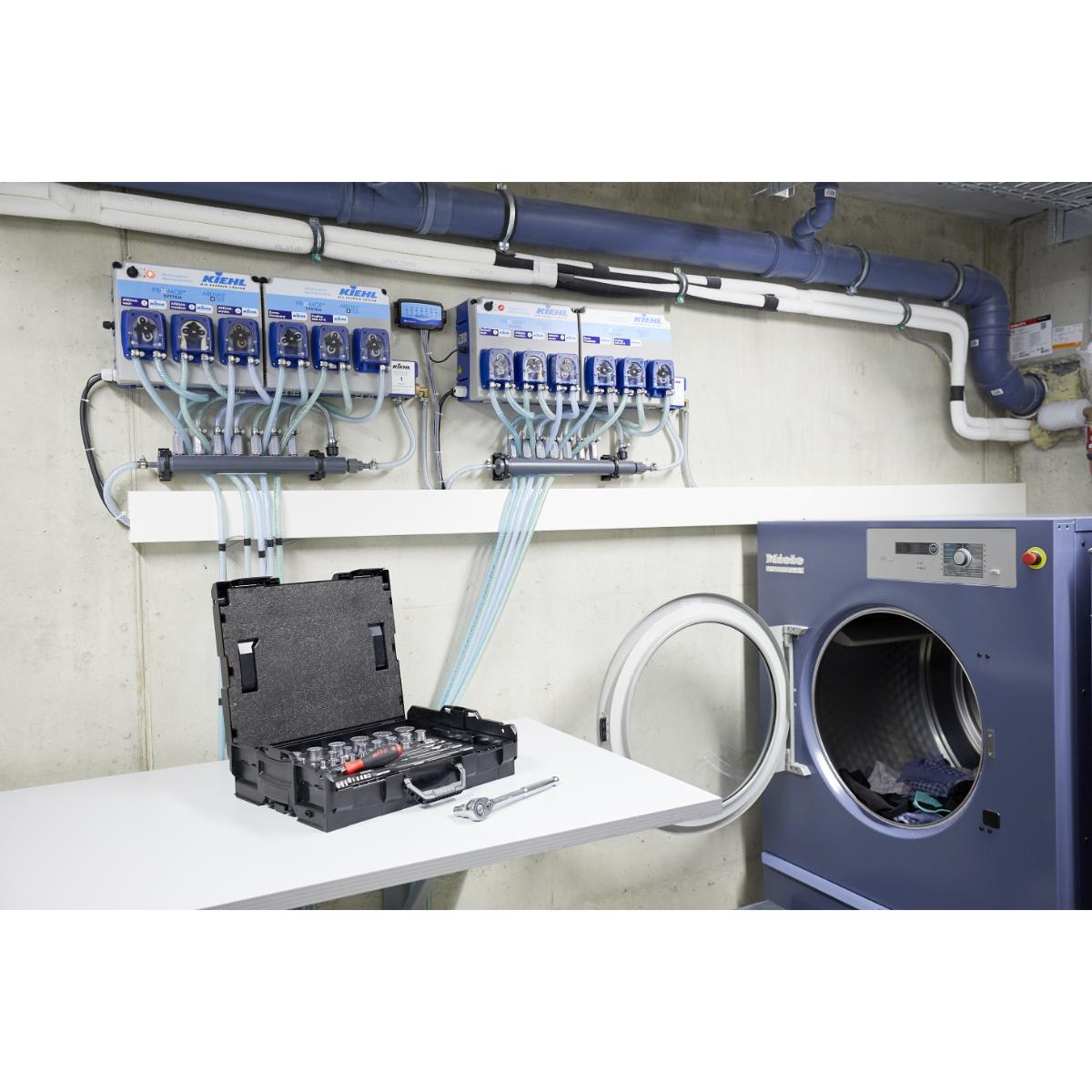 Wiha Steckschlüssel- und Bit Set 1/4 zoll und 1/2 zoll 60-teilges Set mit L-Boxx