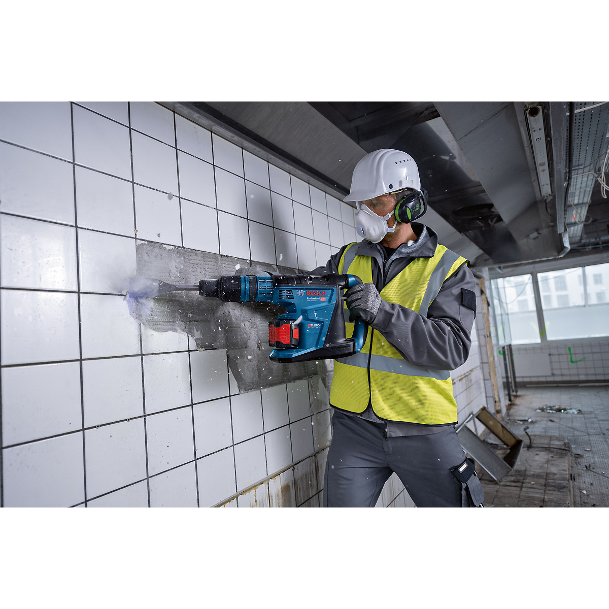 Bosch Akku-Bohrhammer BITURBO mit SDS max GBH 18V-40 C, mit XL-BOXX mit Zubehör-Set