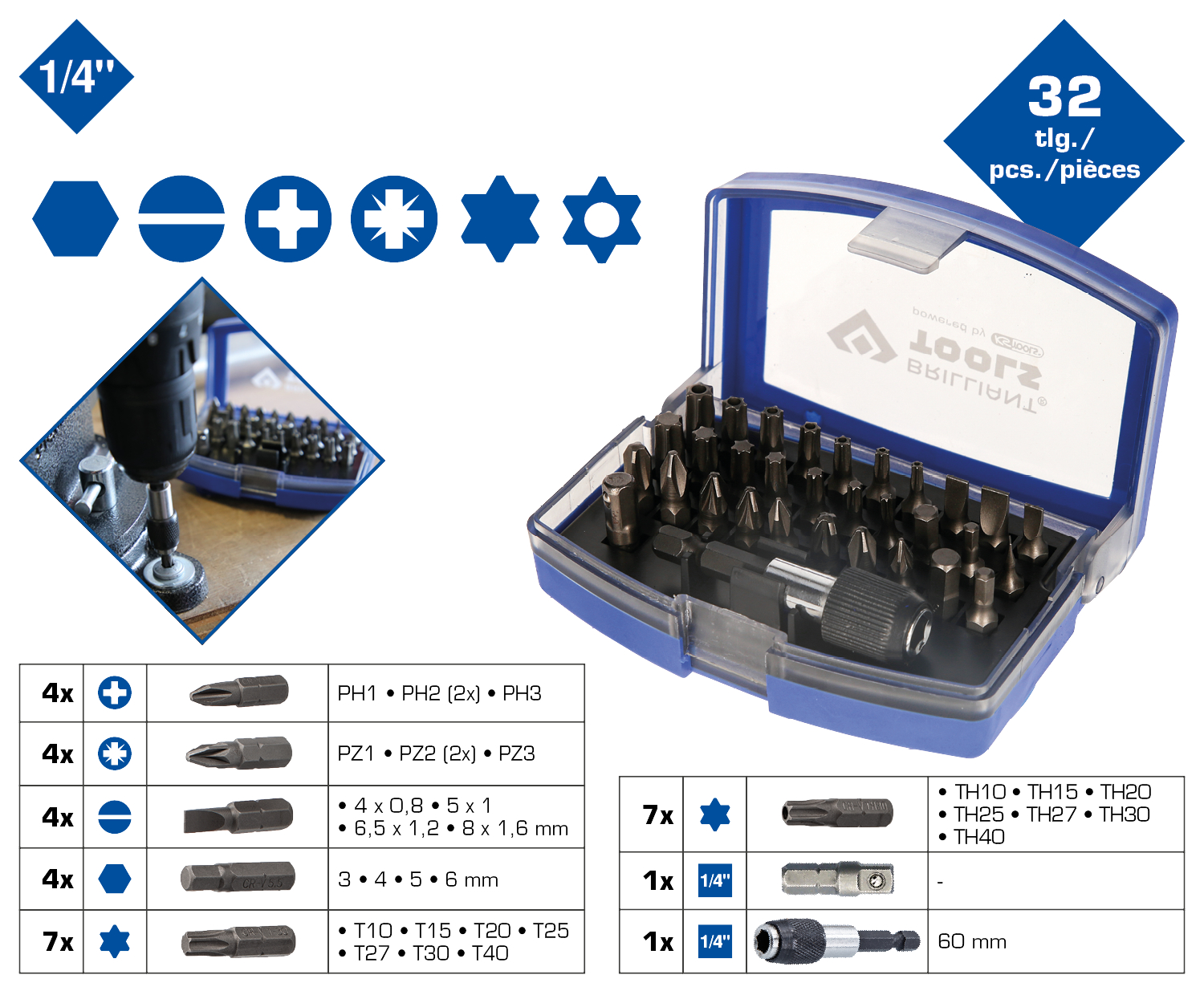 Brilliant Tools Bit-Satz, 32-tlg - BT053032