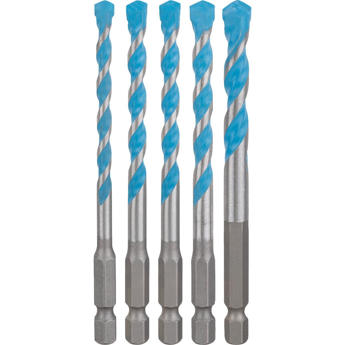 Bosch EXPERT HEX-9 Multi Construction Bohrer D= 5,5 / 6 / 6 / 7 / 8 mm, 5-teiliges Set