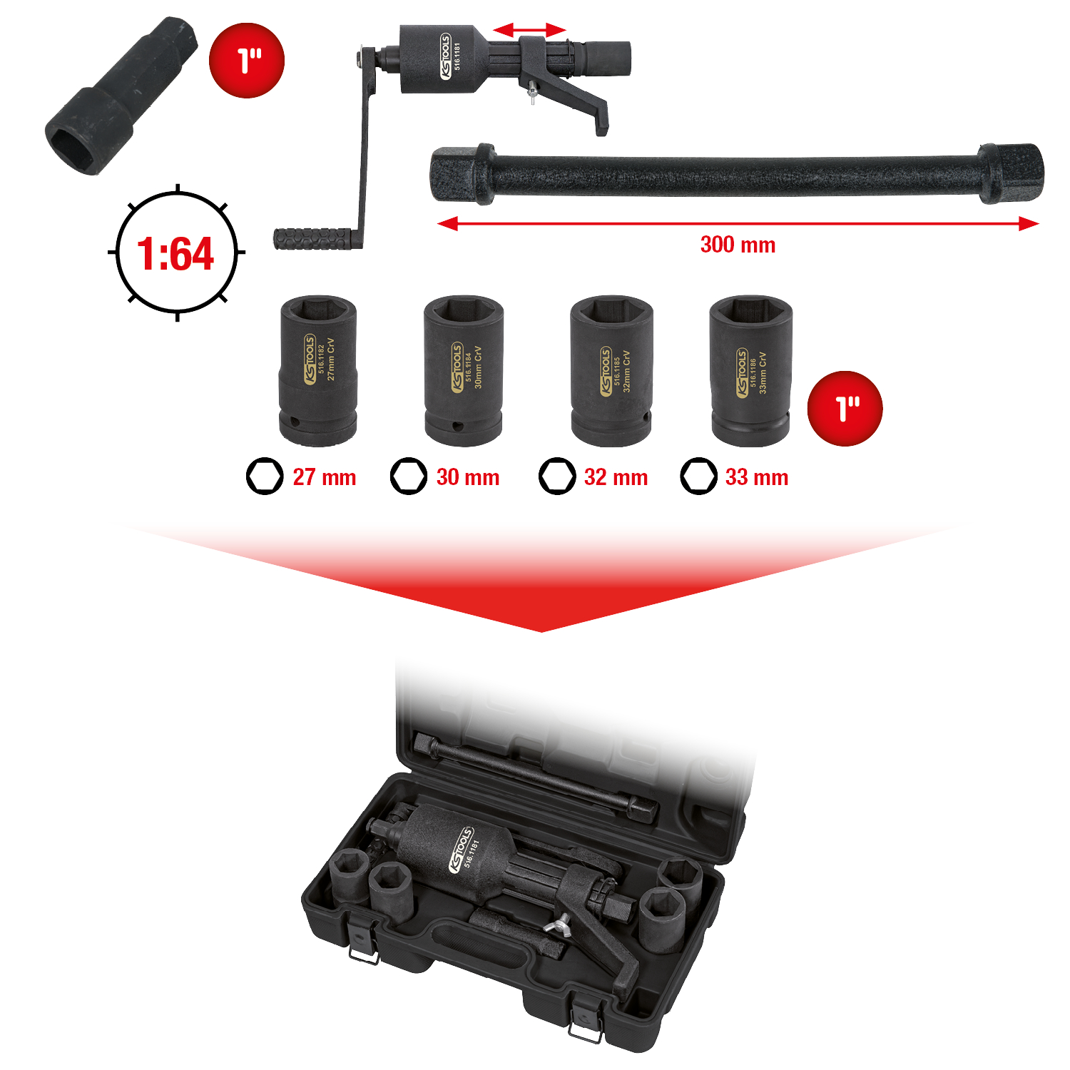 KS Tools Universal-Kraftvervielfältiger-Satz, 7-tlg