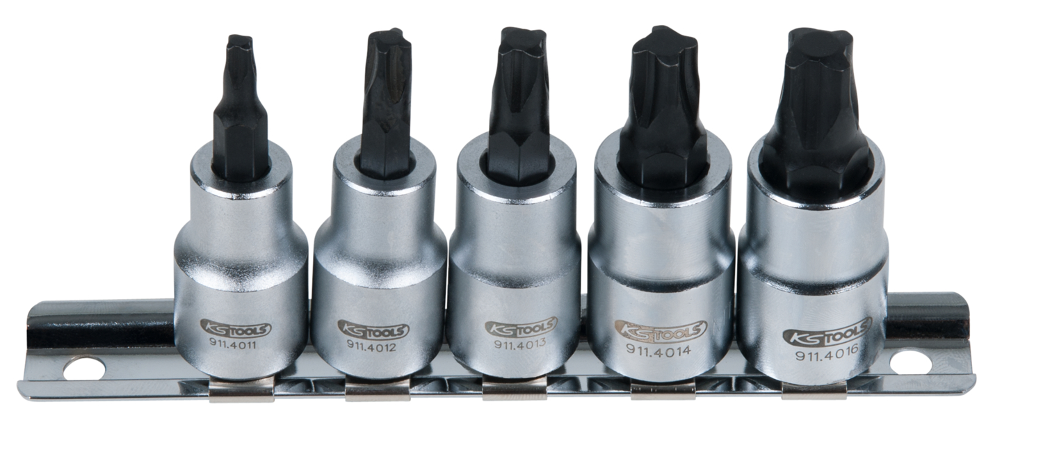 KS Tools 3/8" Bit-Stecknuss-Satz für MTS MORTORq®-Schrauben, 5-tlg