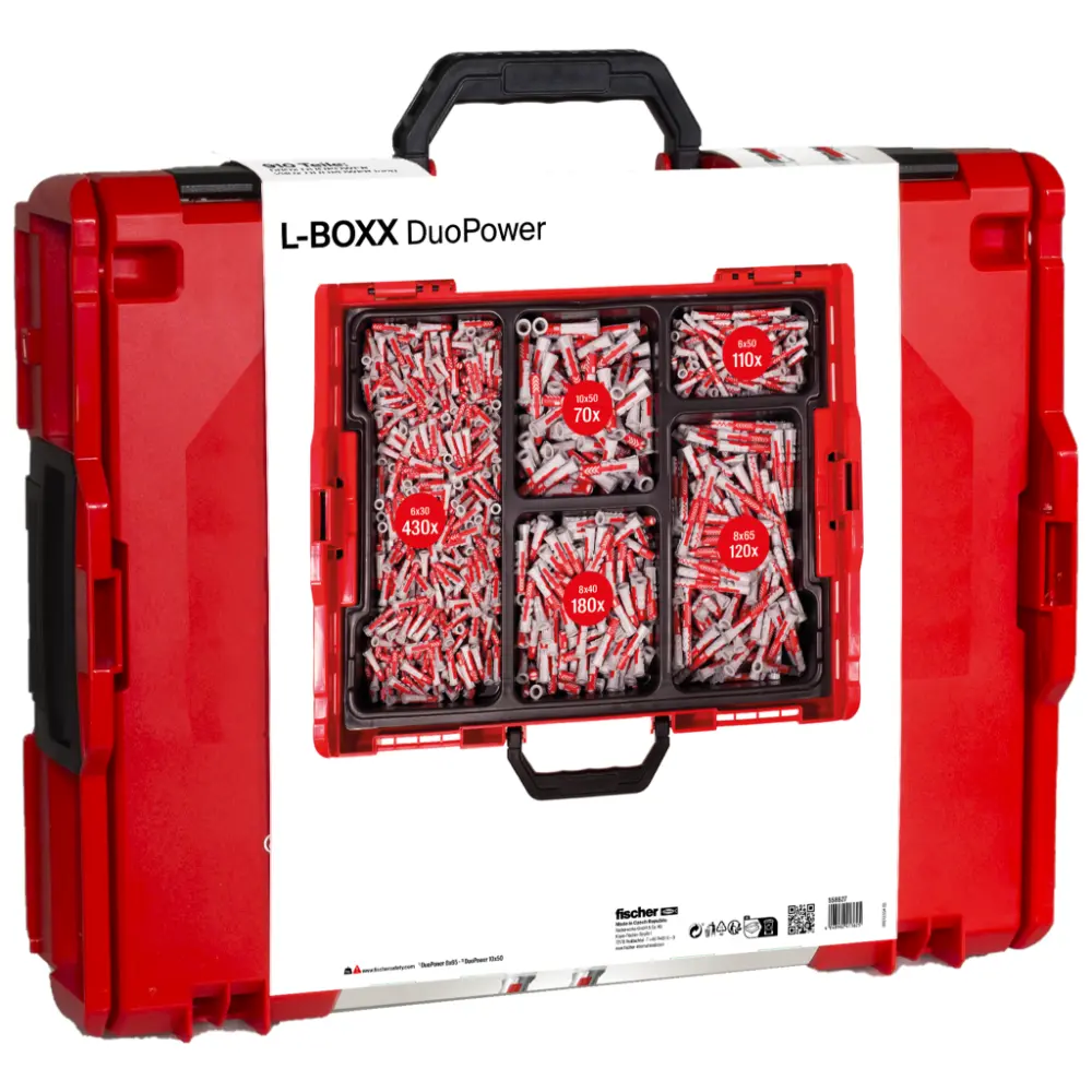 Fischer Dübelsortiment L-BOXX DuoPower 102 (910 Teile)
