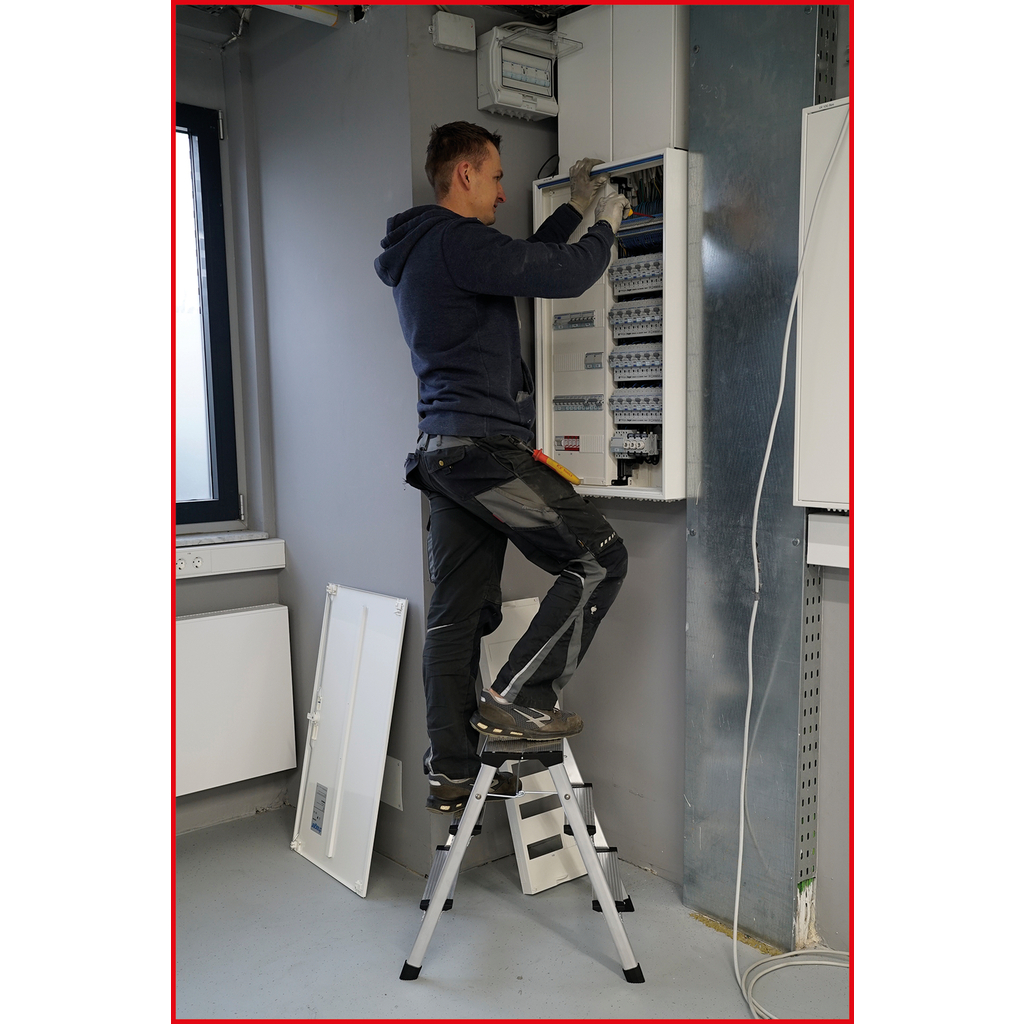 KS Tools Aluminium-Stufen-Stehleiter