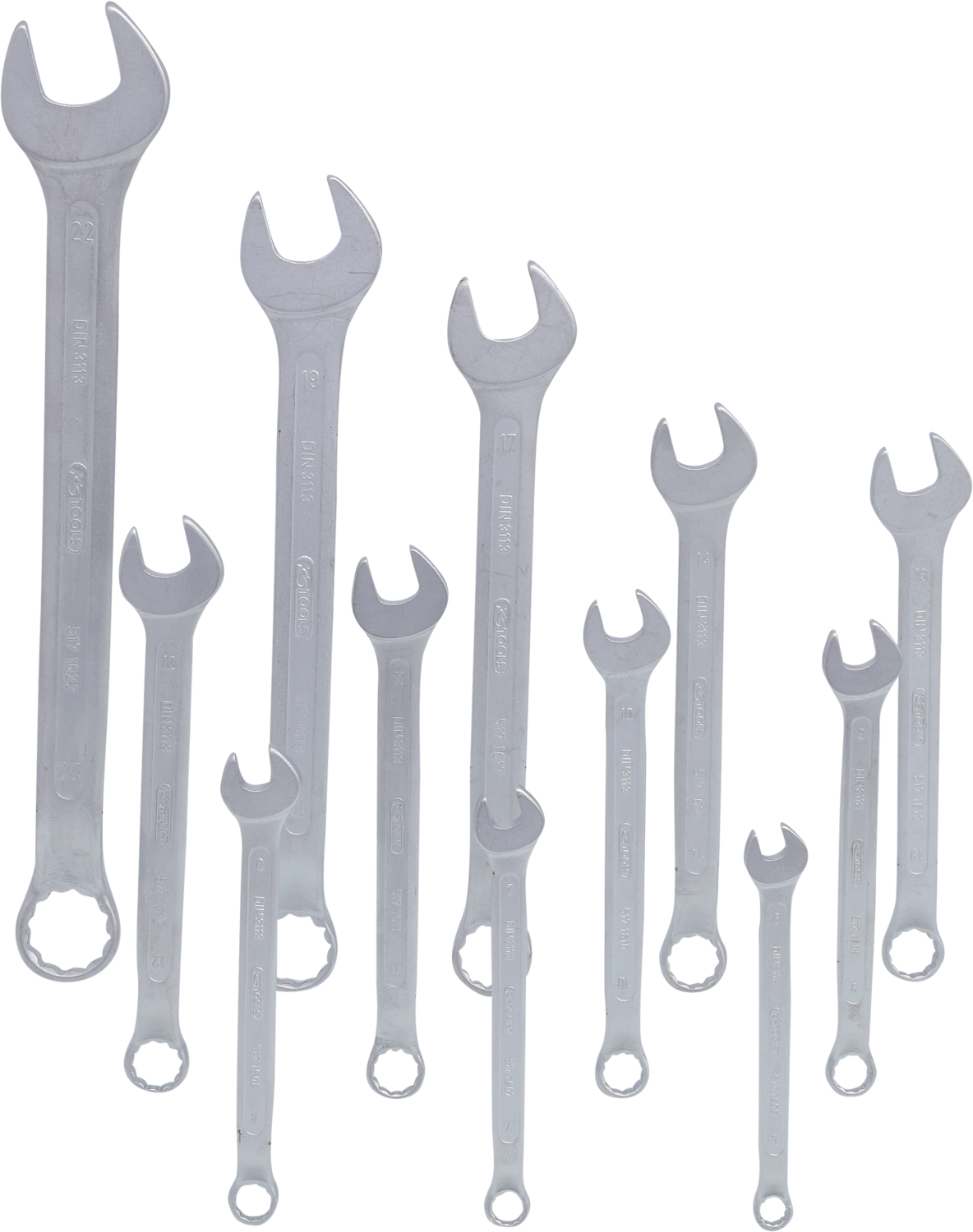 KS Tools Ringmaulschlüssel-Satz, 12-tlg gekröpft, 6-22mm