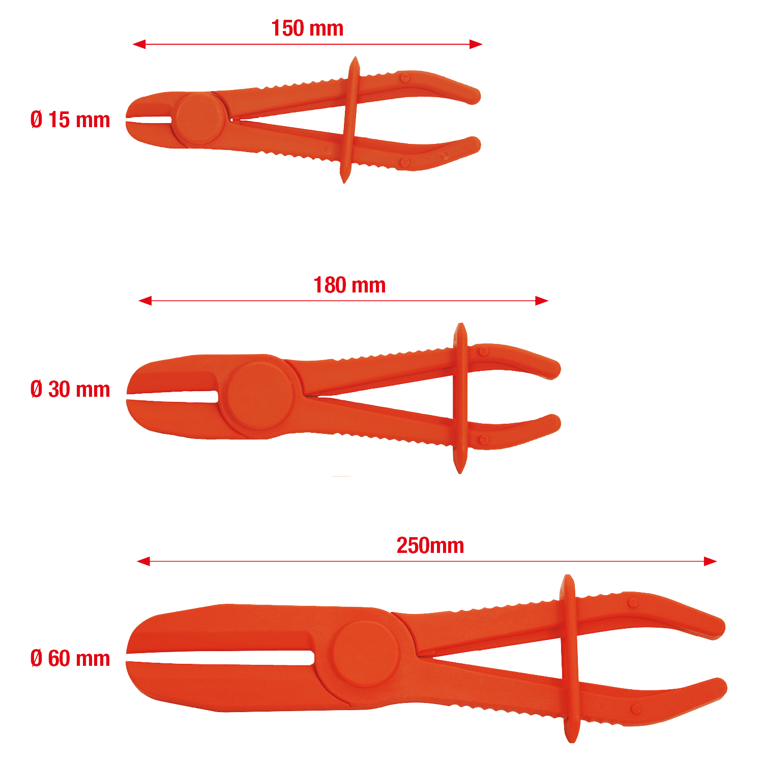 KS Tools Schlauch-Abklemm-Zangen-Satz, 3-tlg