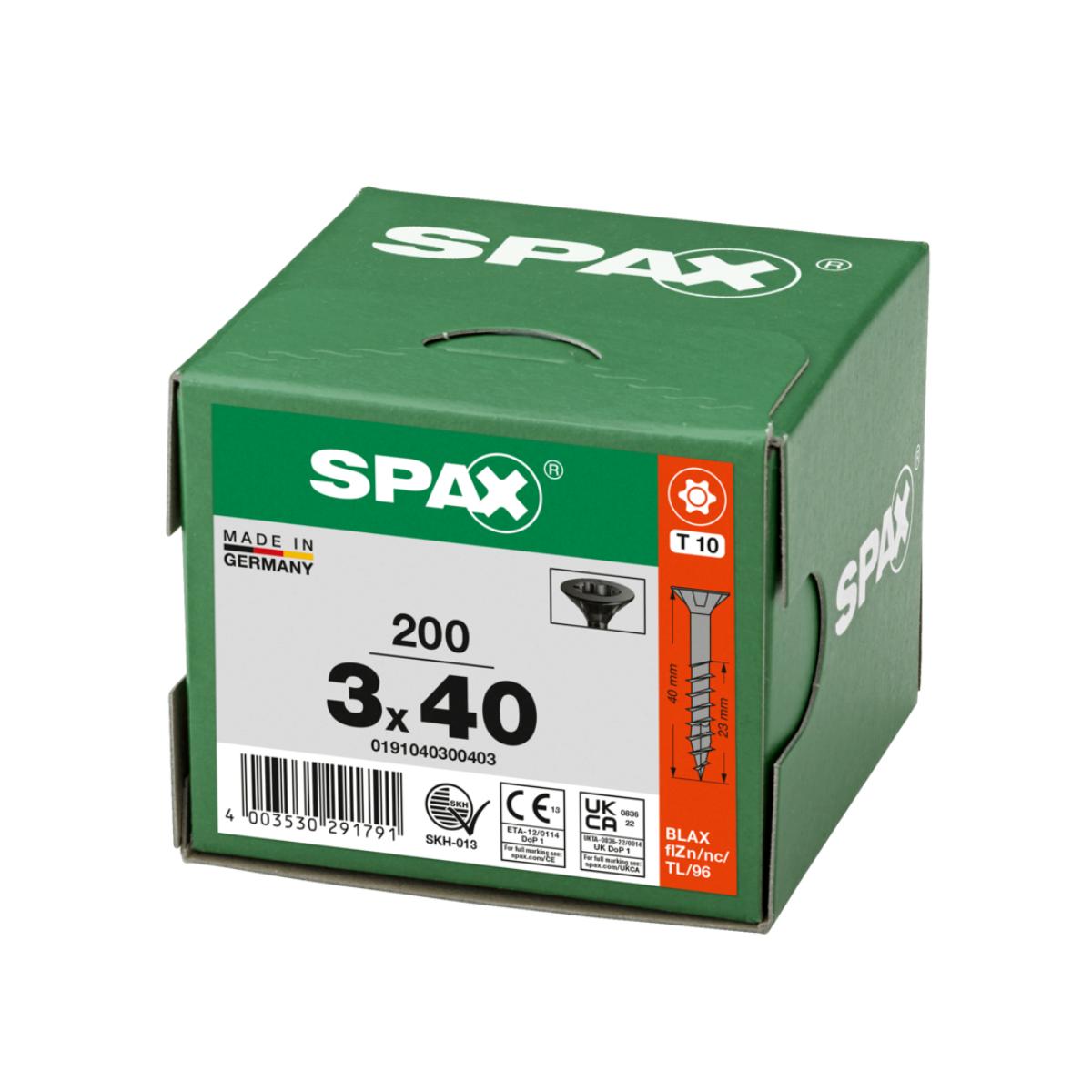 SPAX-S SENKKOPF BREMSRIPPEN T-STAR PLUS T10 TEILGEWINDE BLAX 200 Stück