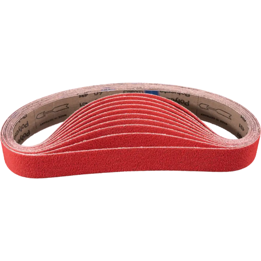 PFERD TOOLS Keramikkorn Schleifband BA CO-COOL für Edelstahl-Schliff mit Rohrbandschleifer