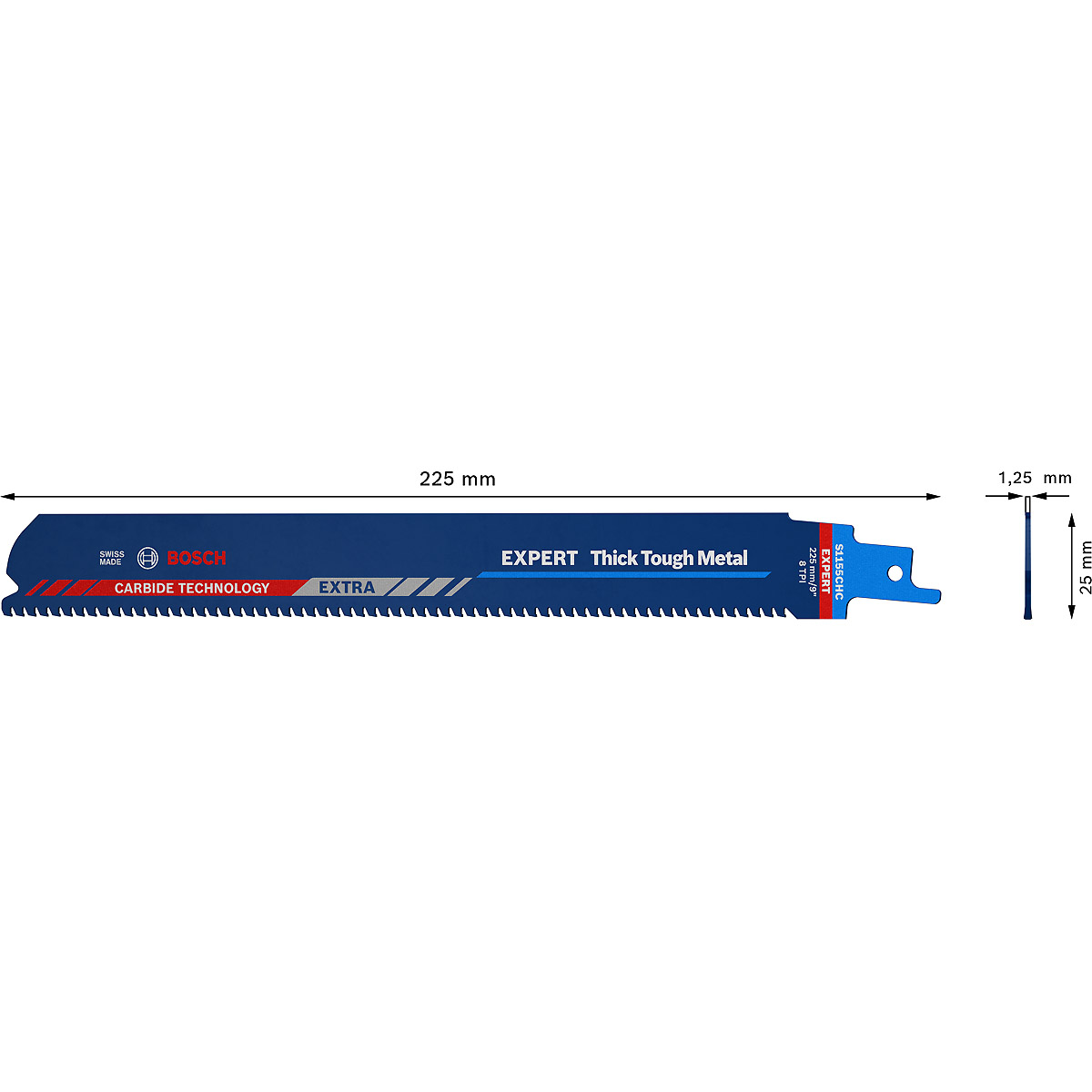 Bosch EXPERT ‘Thick Tough Metal’ S 1155 CHC Säbelsägeblatt#