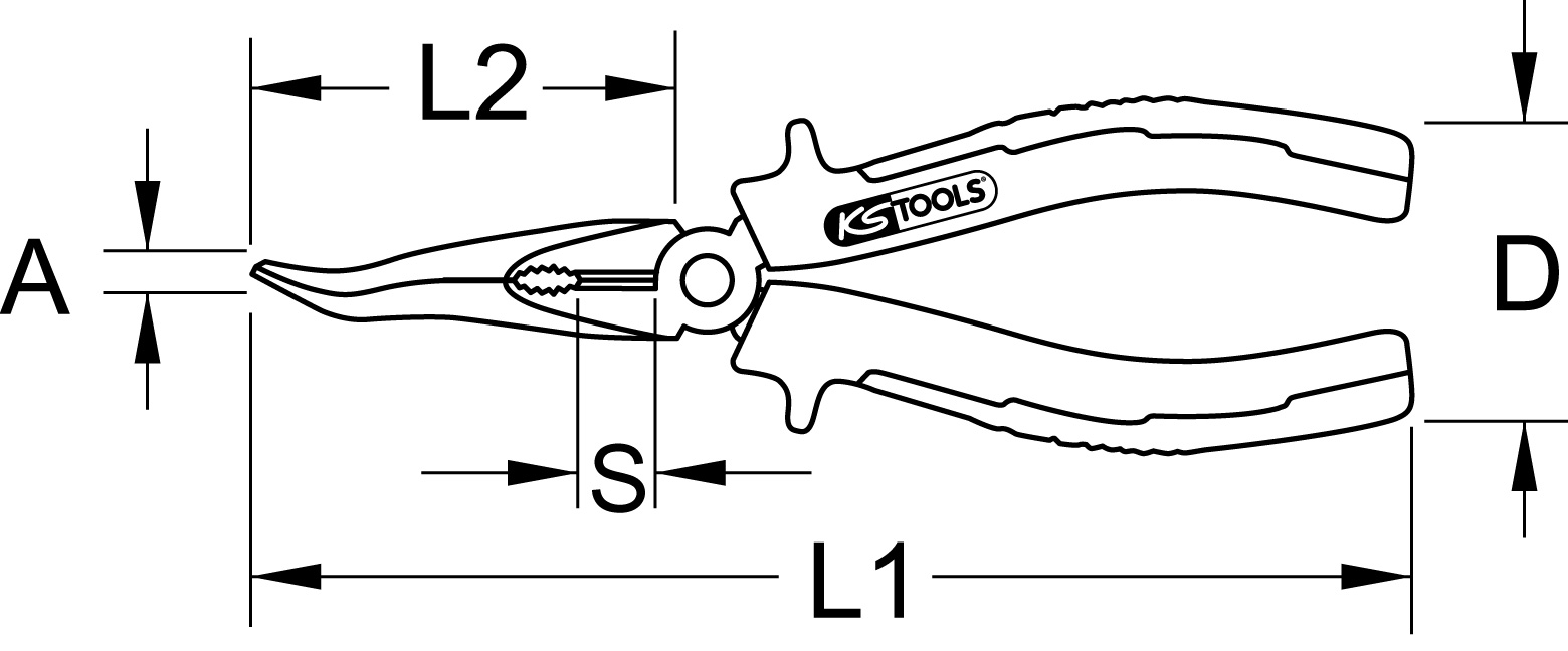 KS Tools Lecköl-Leitungszange, 200mm