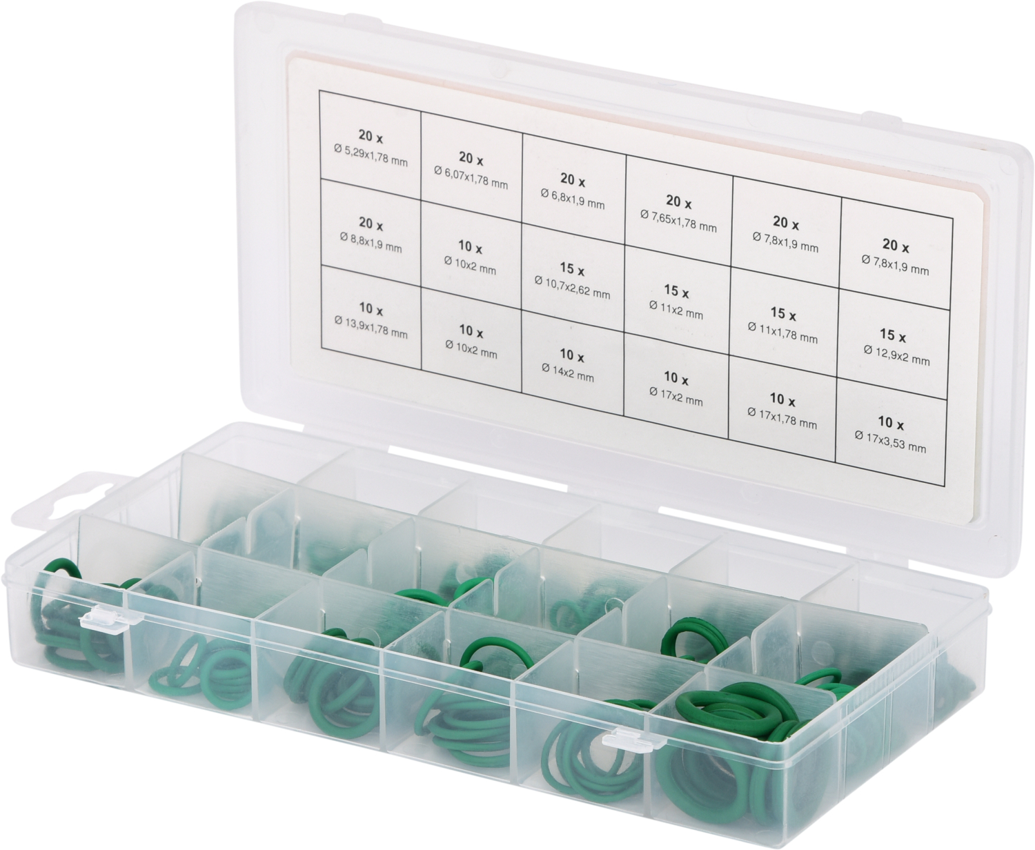 KS Tools Sortiment O-Ringe für Klima, HNBR, 270-tlg