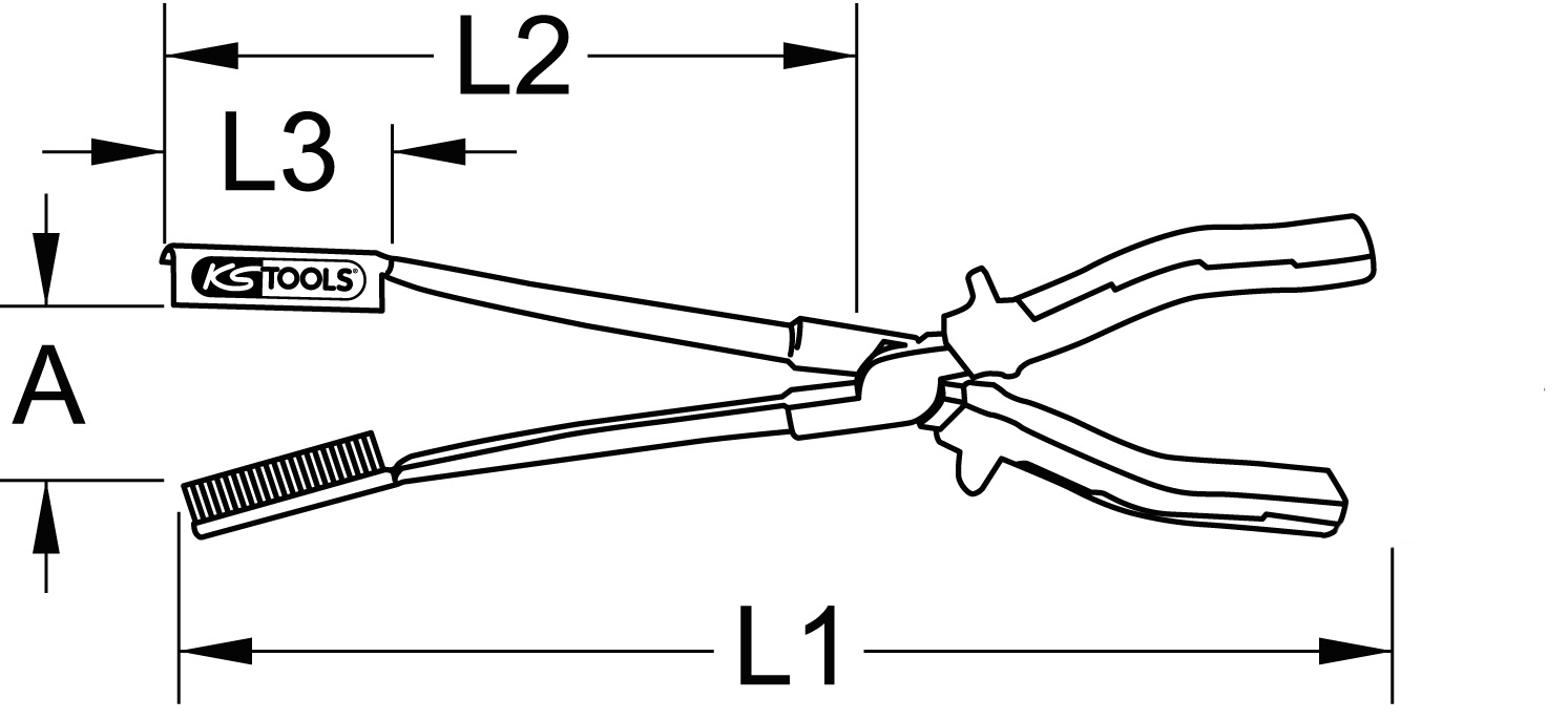 KS Tools Zündkerzenstecker-Zange, lang