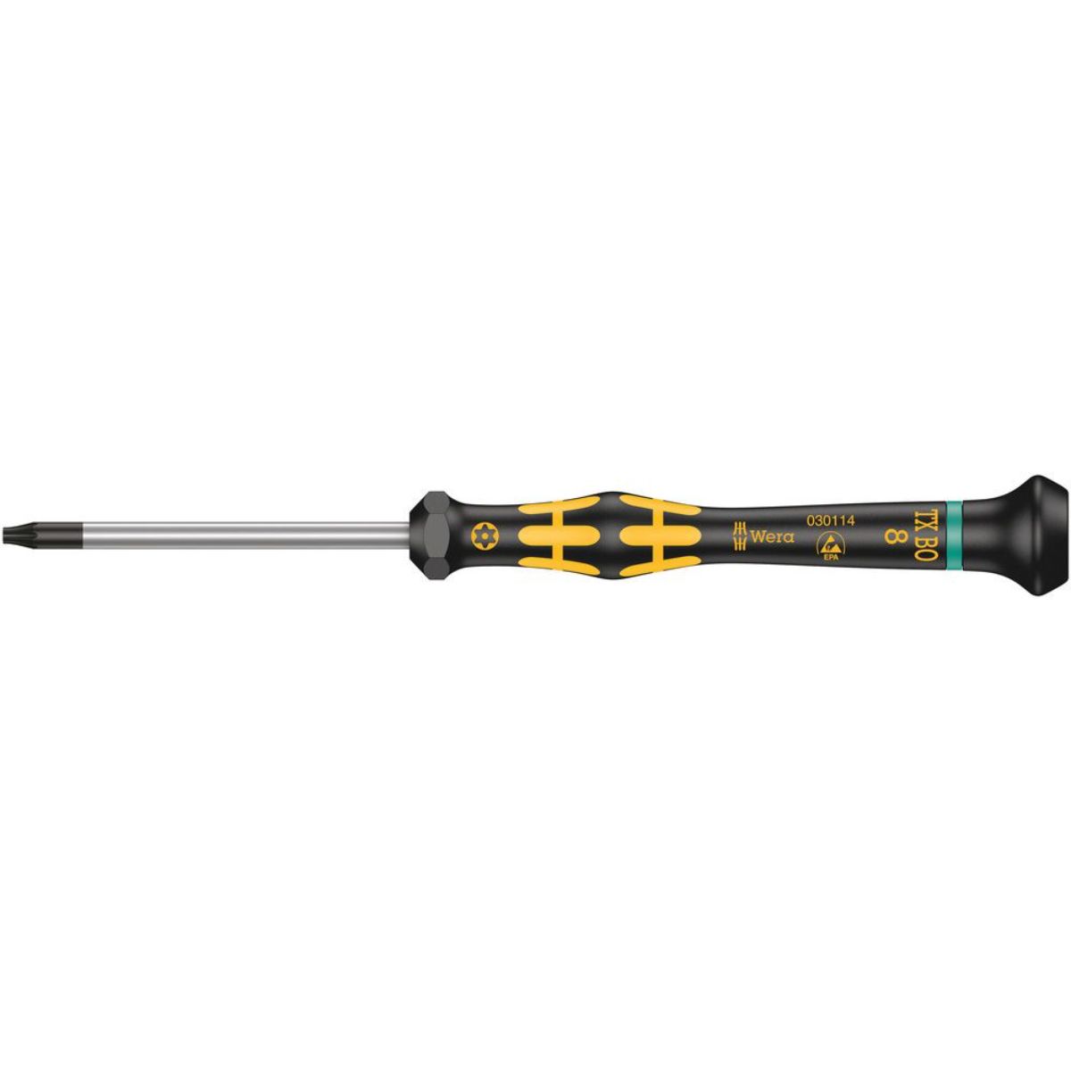 Wera 1567 TORX BO ESD Kraftform Micro Schraubendreher mit Bohrung im TORX Profil