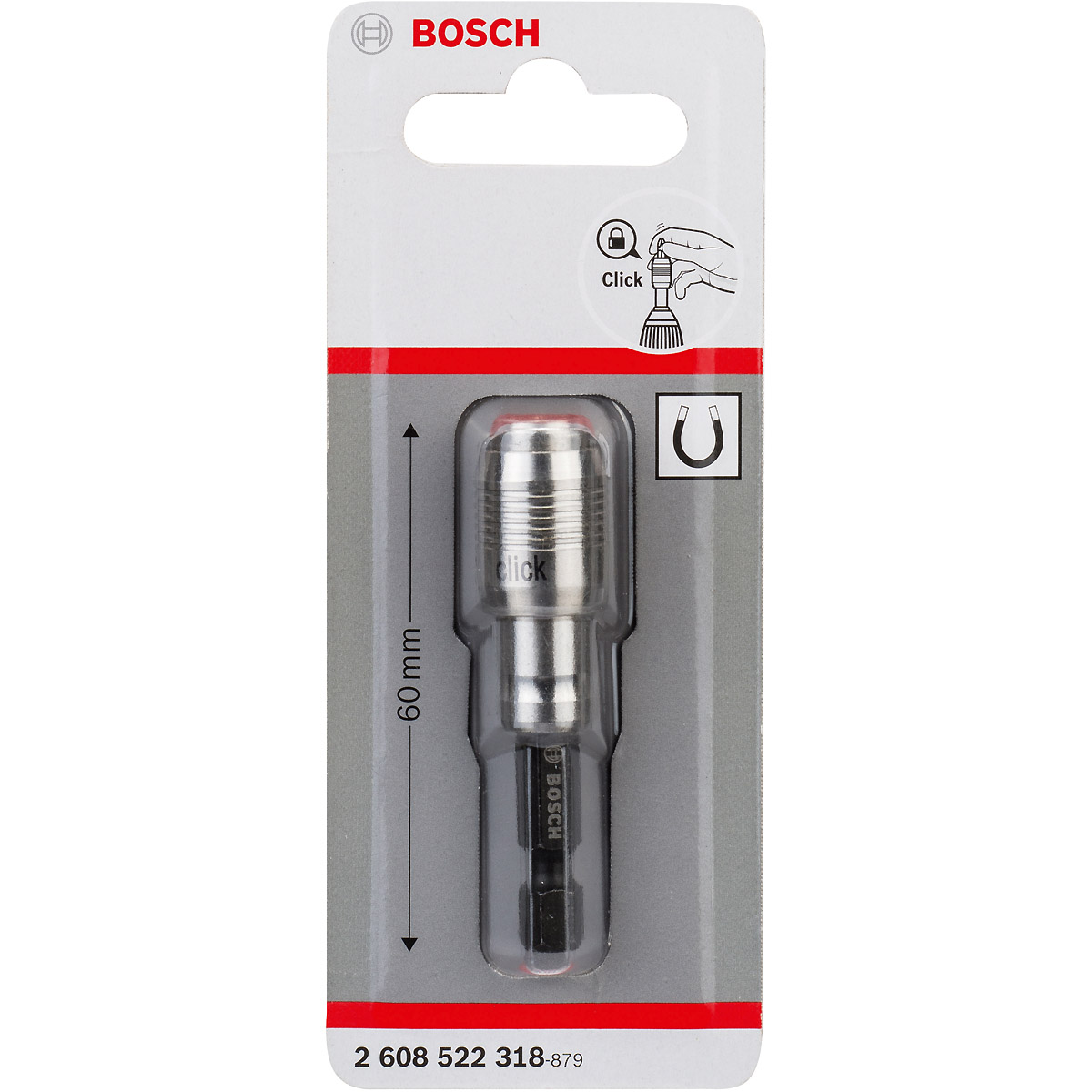 Bosch Universalhalter One-Click Funktion, 1/4 Zoll, D 14 mm, L 60 mm, 1 Stück