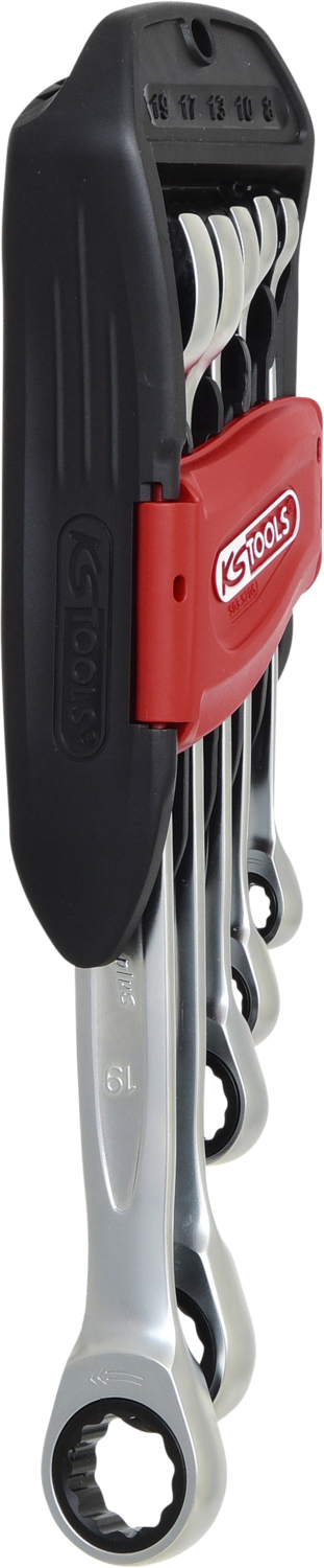 KS Tools DUO GEARplus® Ratschenringmaulschlüssel-Satz mit Maul-Ratschenfunktion, 5-tlg