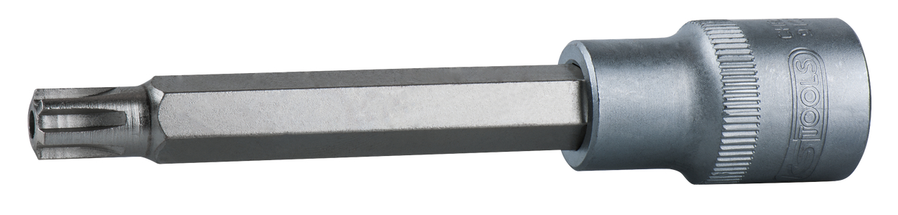 KS Tools 1/2" Bit-Stecknuss RIBE mit Stirnlochbohrung, lang