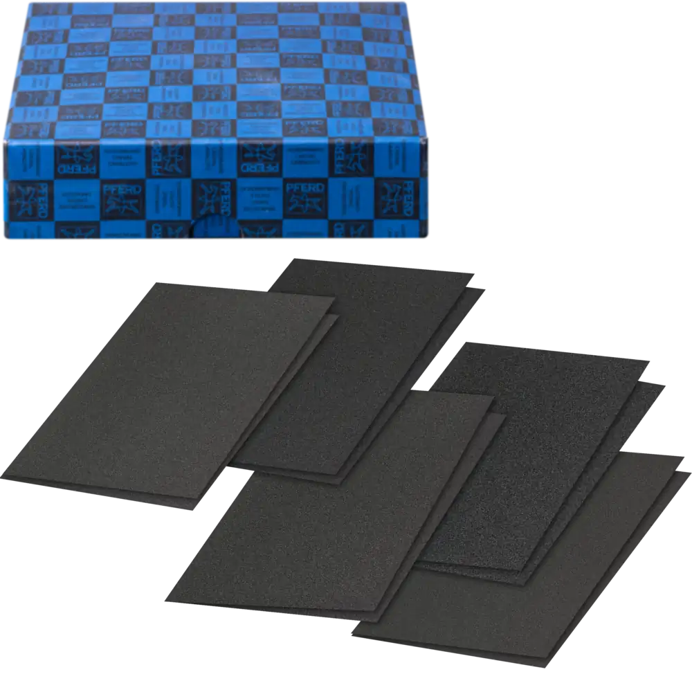 PFERD TOOLS Set 10-tlg. Gewebe Schleifbogen Korund 230x280mm BG BL A40,80,100,120,180 universell