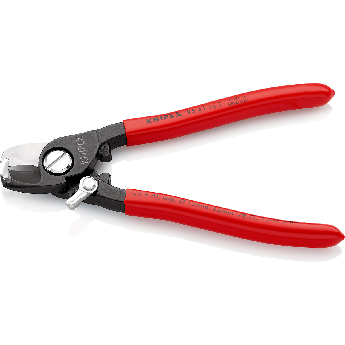 KNIPEX Kabelschere 165 mm brüniert mit Kunststoff überzogen