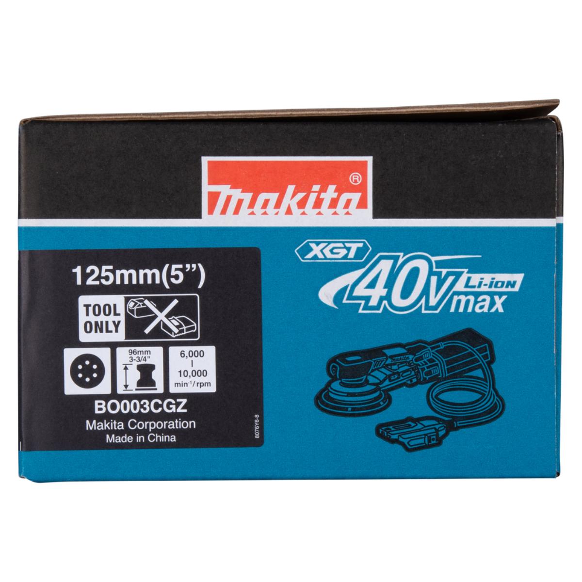 Makita Akku-Exzenterschleifer XGT - Connector - 125 mm Ø - 3,0 mm Hub - 1,6 m Kabel - BO003CGZ