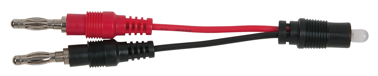 KS Tools Polaritätsprüfer mit 4,0mm Bananenstecker-Anschluss und Duo-LED