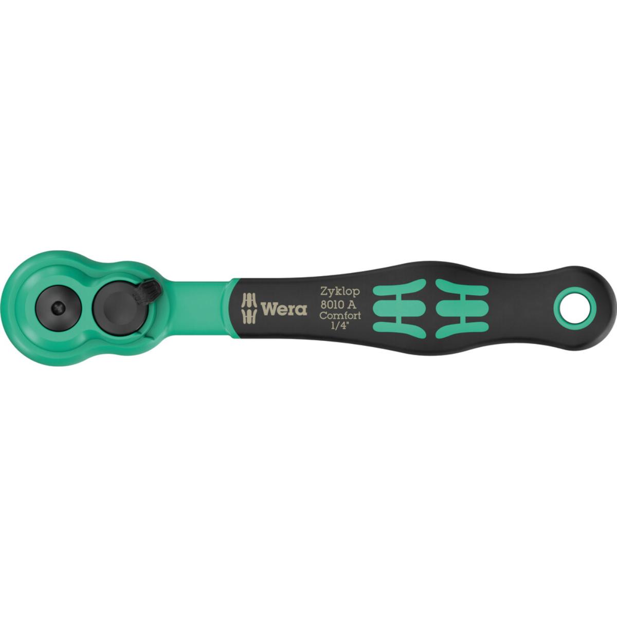 Wera 8010 A Zyklop Comfort Knarre, mit Umschalthebel, mit 1/4"-Antrieb