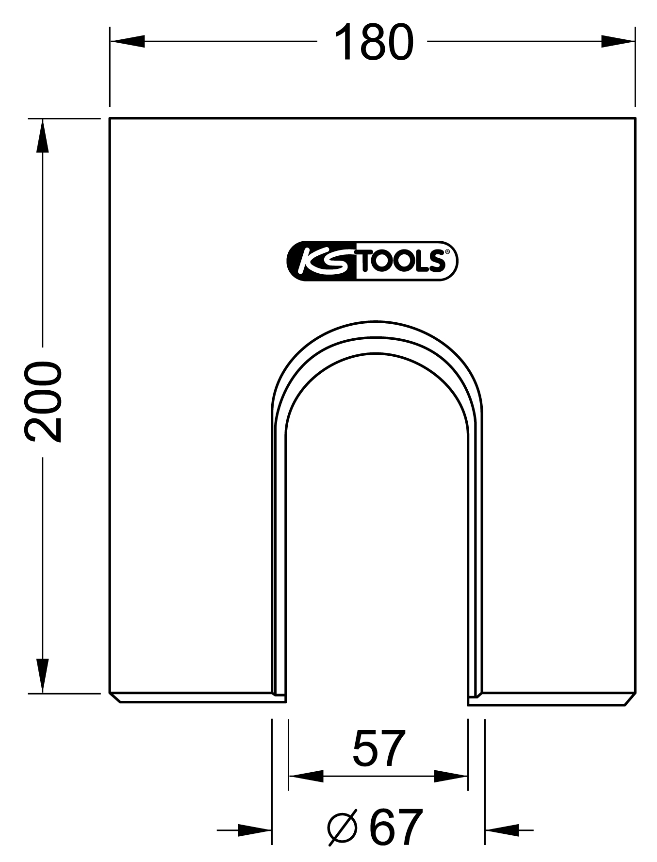 KS Tools Prismenplatte Ø 67,0 mm