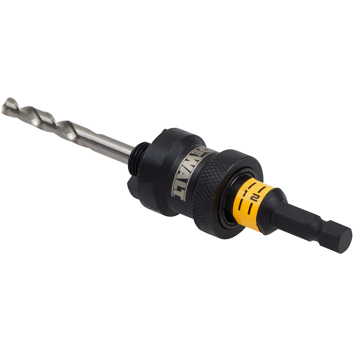 DEWALT Schnellwechselhalter RAPID LOAD für Lochsägen 14-30mm + HSS-Mehrzweckbohrer